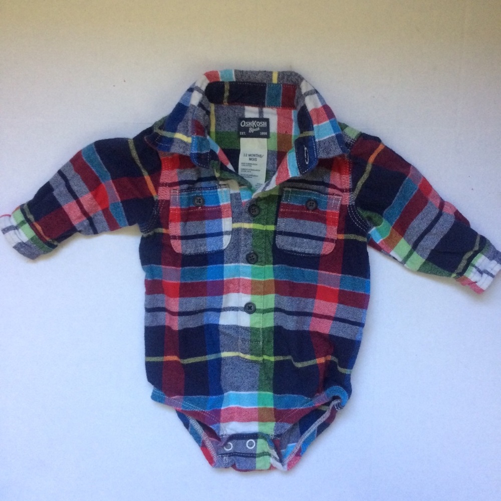 Carter’s flannel button down onesie